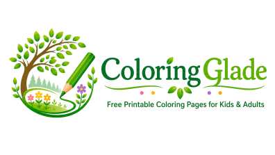 Coloring Glade horizontal logo for free printable coloring pages for kids and adults