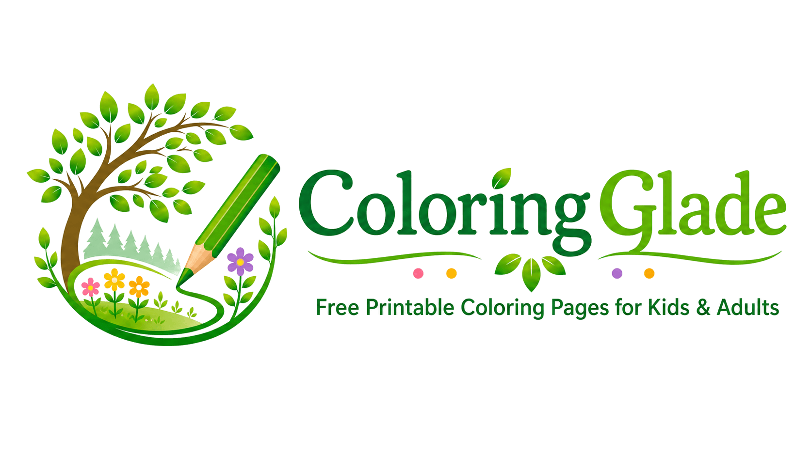 Coloring Glade horizontal logo for free printable coloring pages for kids and adults