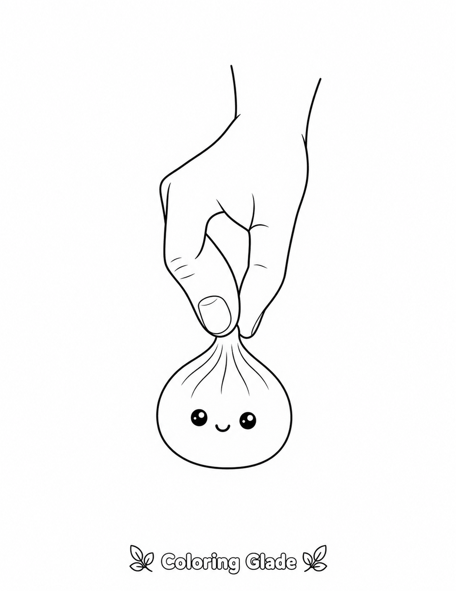 Squishy Dumpling Pinch and Lift coloring page