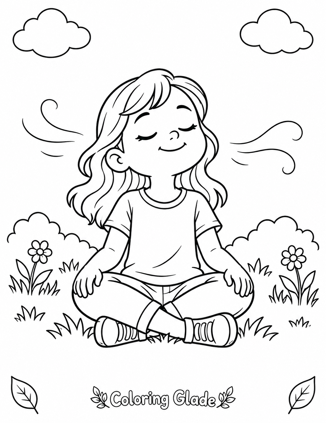 Deep Breaths Coloring Page