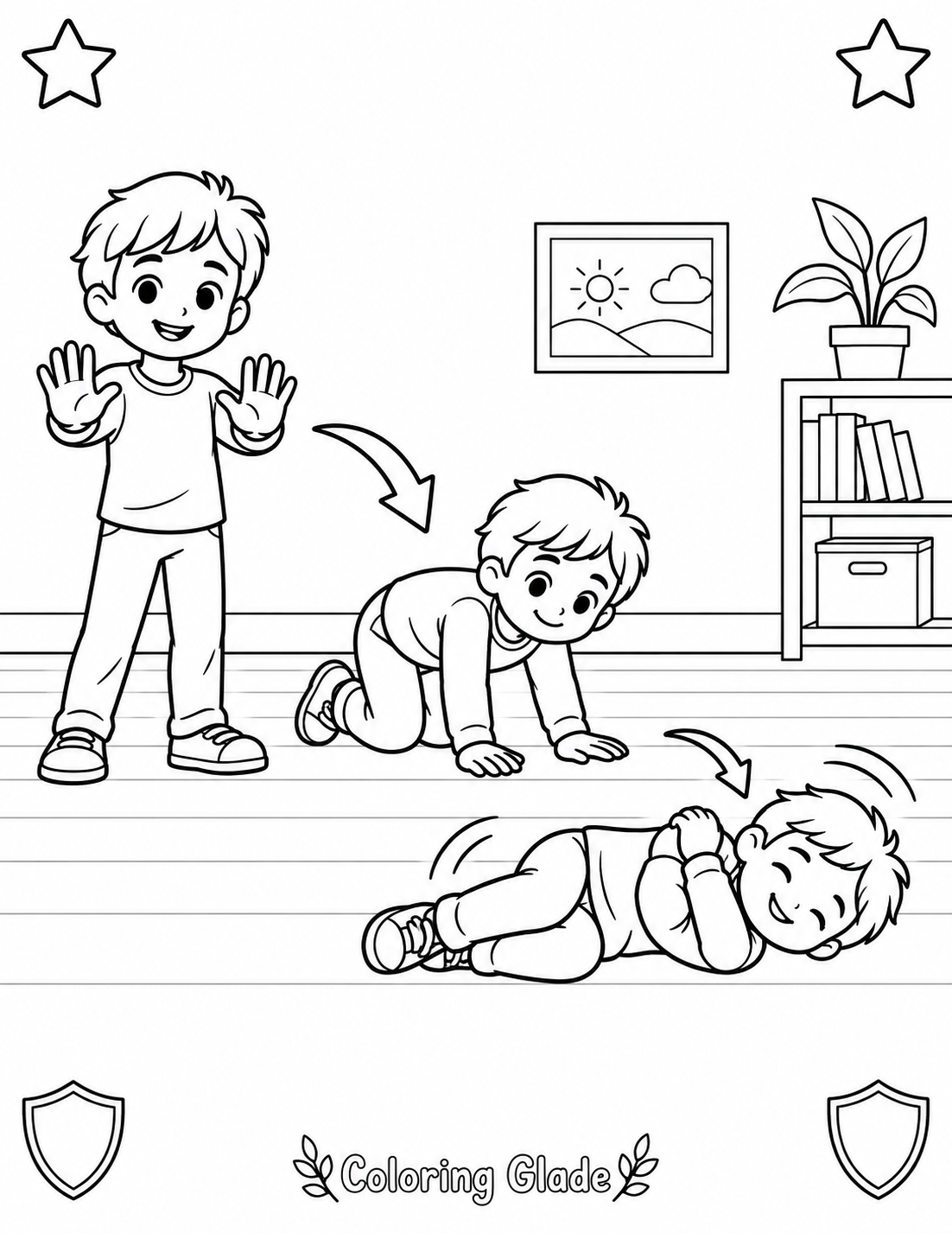 Free printable Fire Safety coloring page for kids