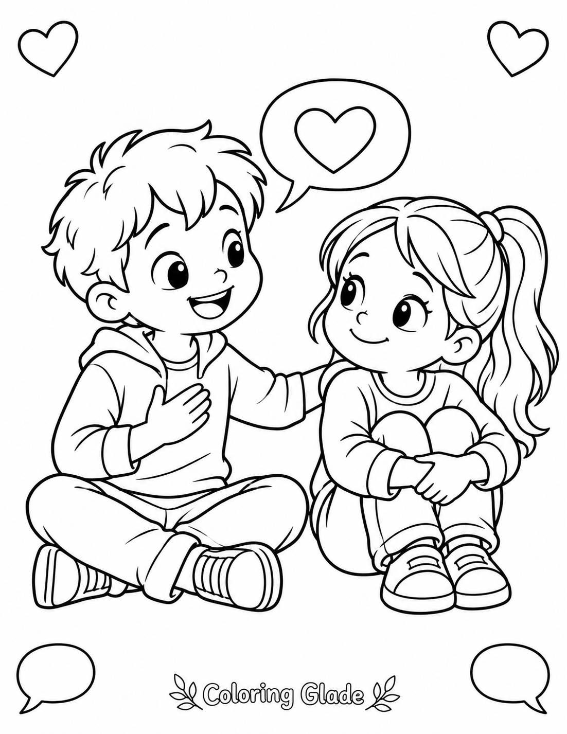 Using Kind Words Coloring Page