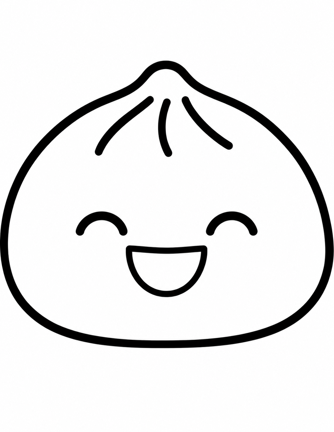 Laughing Squishy Dumpling coloring page