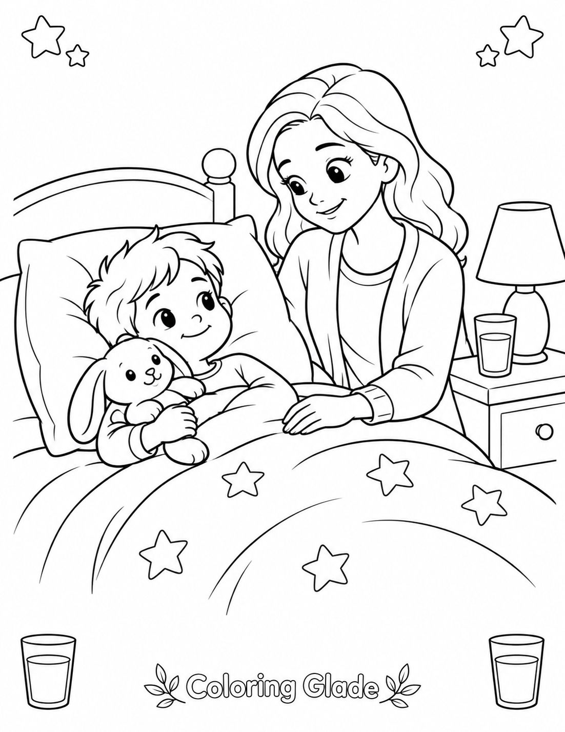 Free printable Resting When You Don't Feel Good coloring page for kids