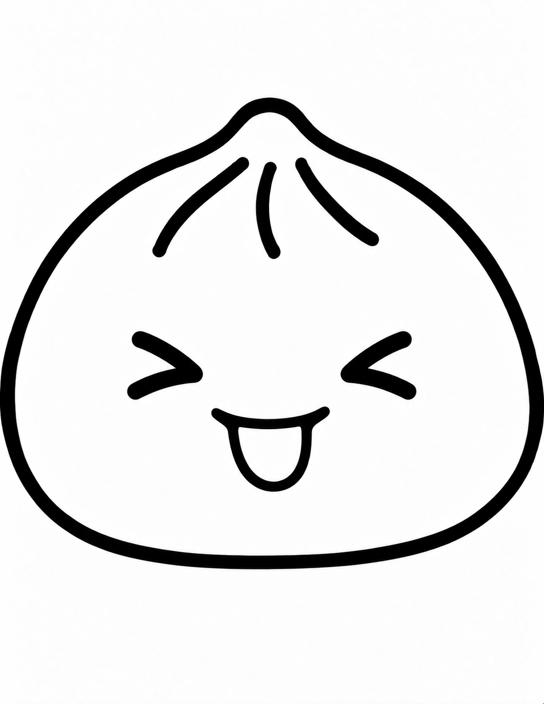 Silly Squishy Dumpling coloring page