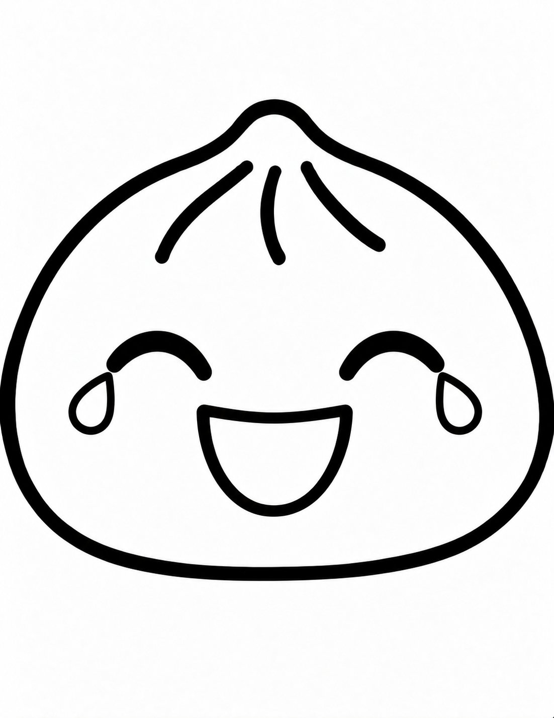 Squishy Dumpling Happy Tears coloring page