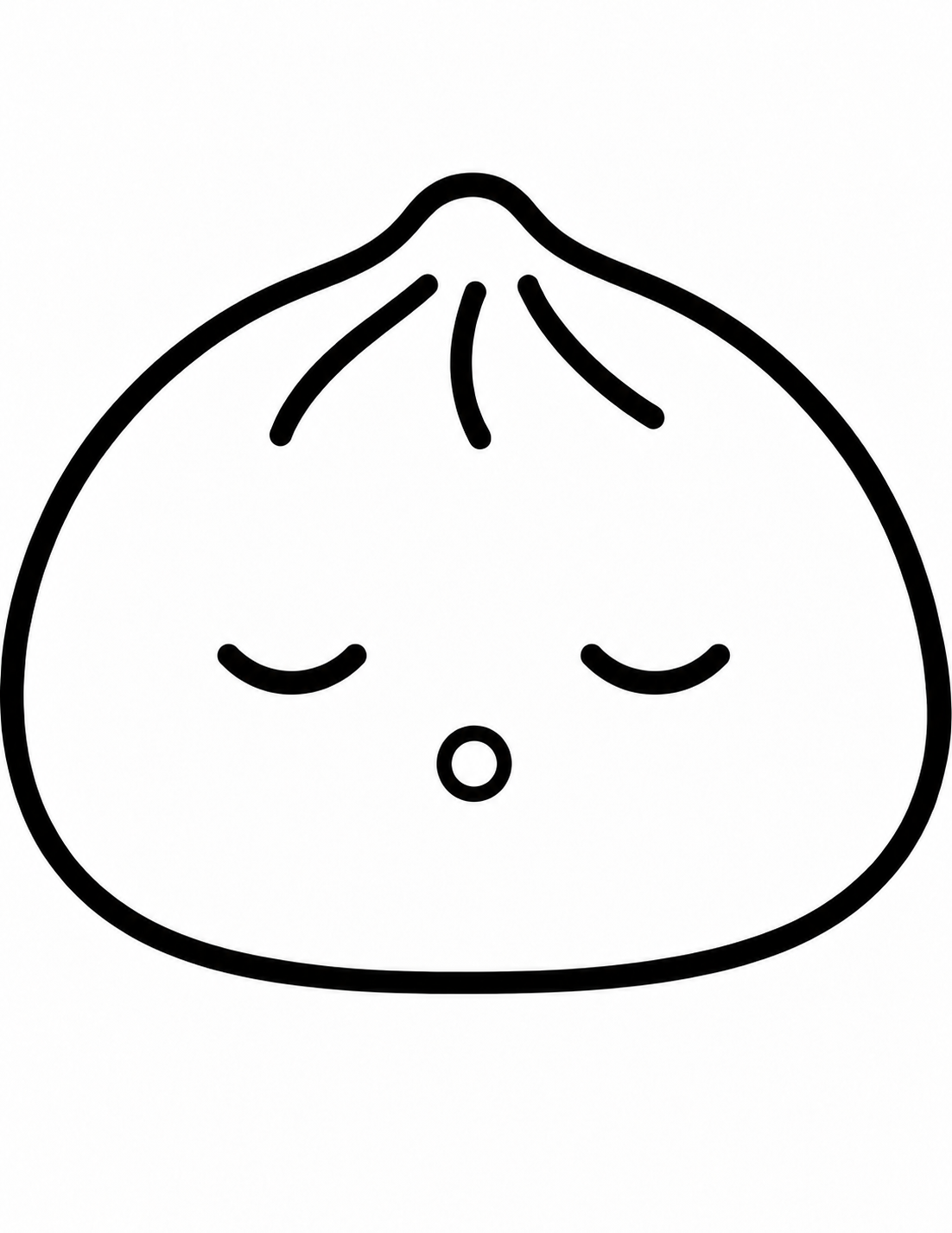 Sleepy Squishy Dumpling coloring page